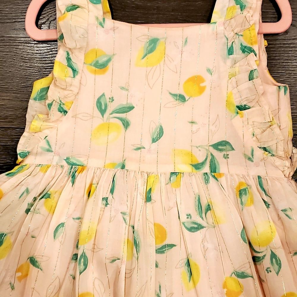 [OshKosh] Flutter Sleeve Lemon Dress - Picture 6 of 10